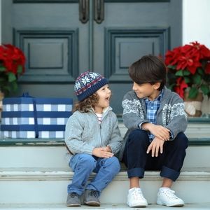 Janie and Jack Long Sleeve White Multi Plaid Poplin Shirt 18-24M